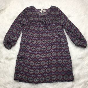 Purple tribal print dress